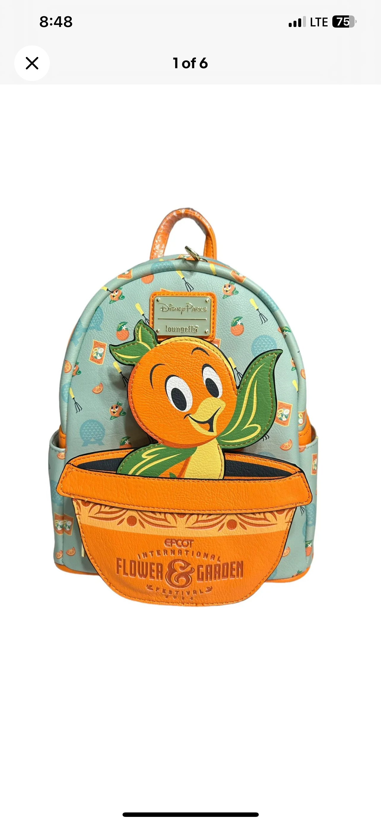 NEW Orange Bird popular Loungefly Mini Backpack – EPCOT International Flower and Garden