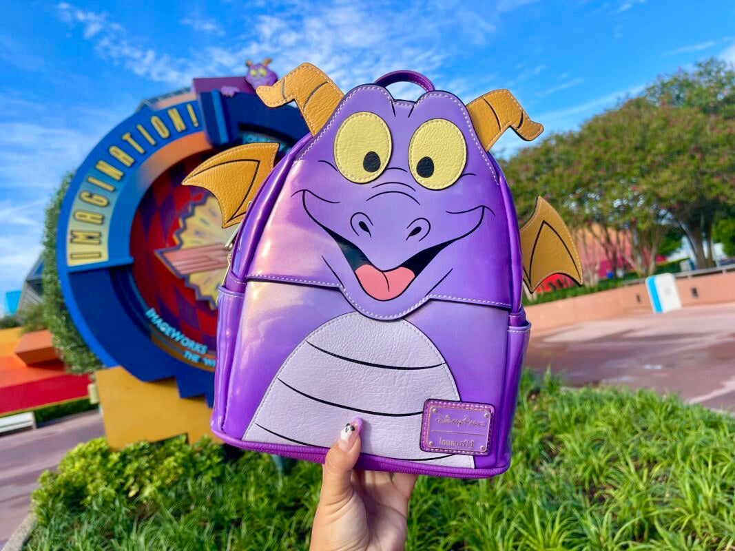 figment loungefly mini backpack Disney Parks Epcot Spark Of Imagination Purple Figment Wings Loungefly Bag 2023
