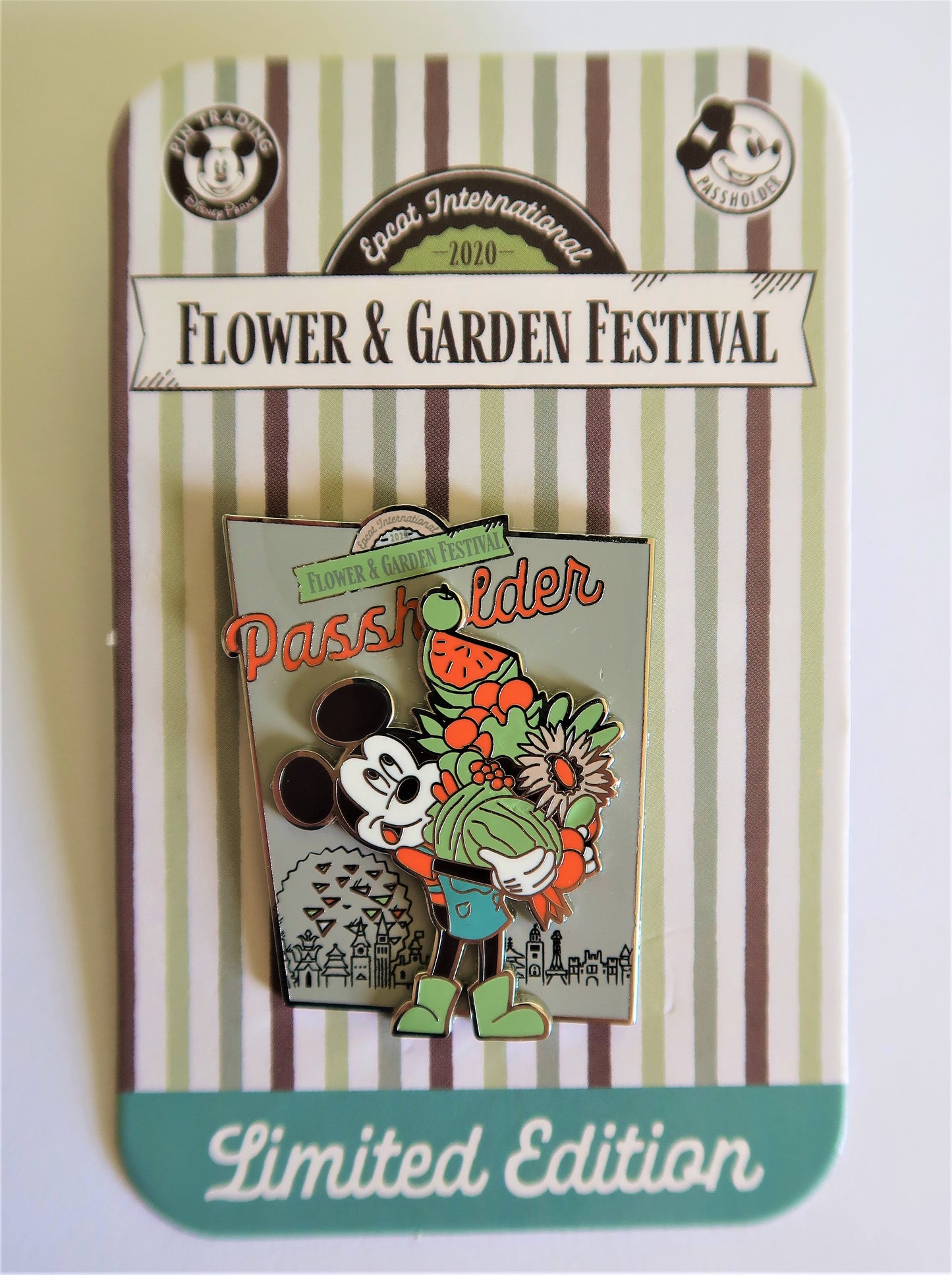 Disney EPCOT 2020 Flower and Garden Festival Mickey Annual Passholder Pin LE