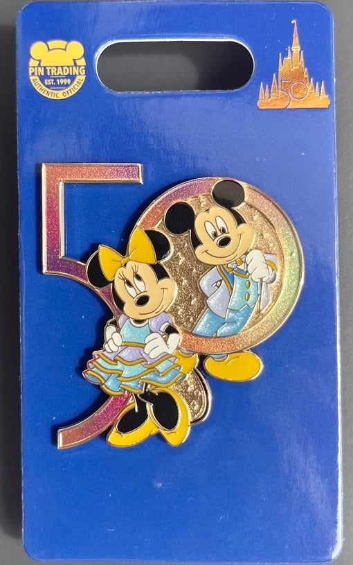 Disney 50th Anniversary Mickey And Minnie Walt Disney World 2021 Pin