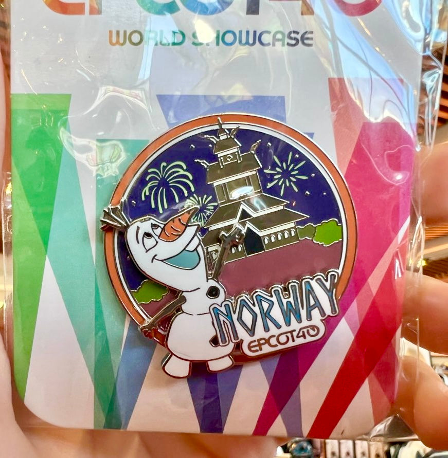 Disney Parks 2022 Epcot 40th World Showcase Norway Pavilion Pin Olaf