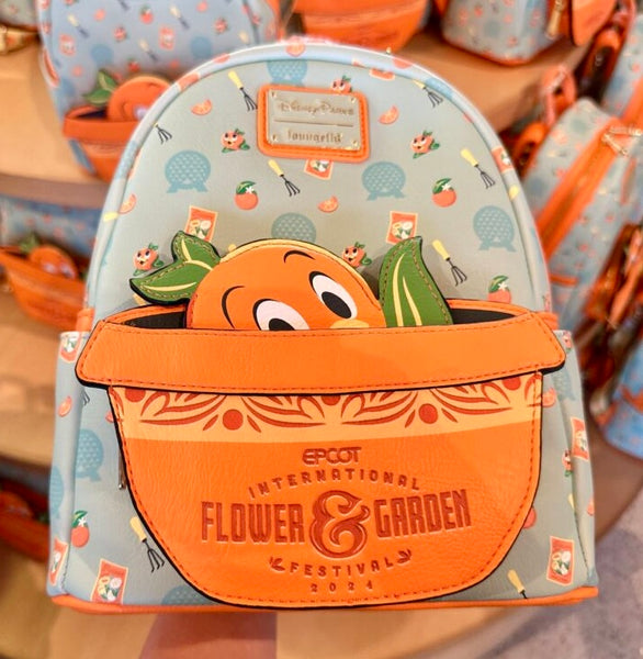 Disney Epcot Orange Bird Flower and Garden Festival Loungefly Mini Backpack 2024