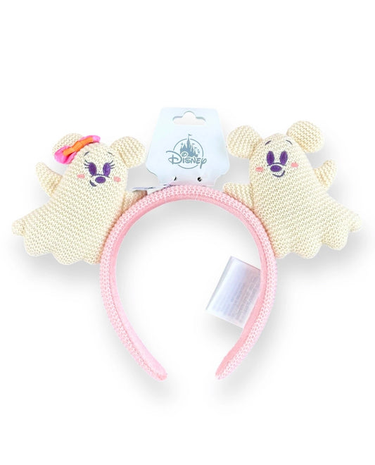 Disney Parks Halloween 2025 Mickey And Minnie Mouse Ghost Ear Ears Headband New