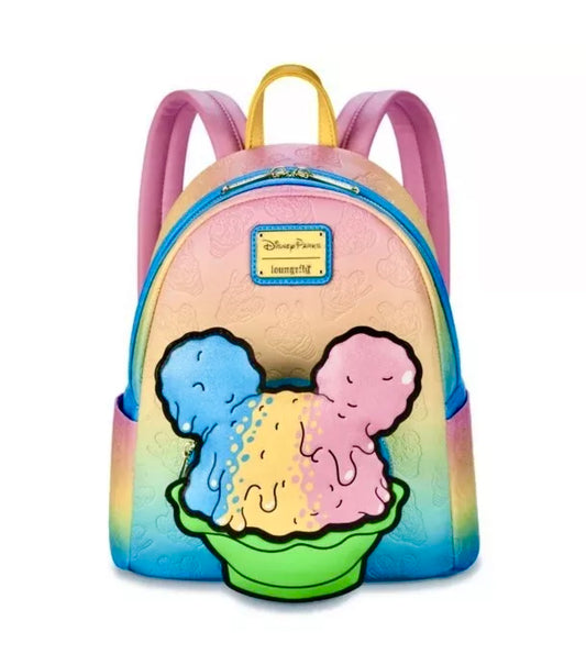 Disney Parks Loungefly Shaved Ice Eats Mickey Mouse Mini Backpack Blue Green