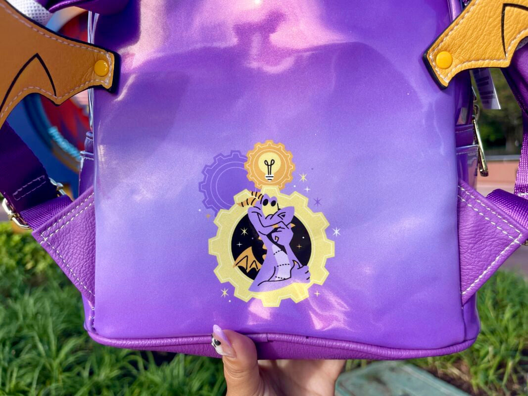 Disney Parks Epcot Spark Of Imagination Purple Figment Wings Loungefly Bag 2023