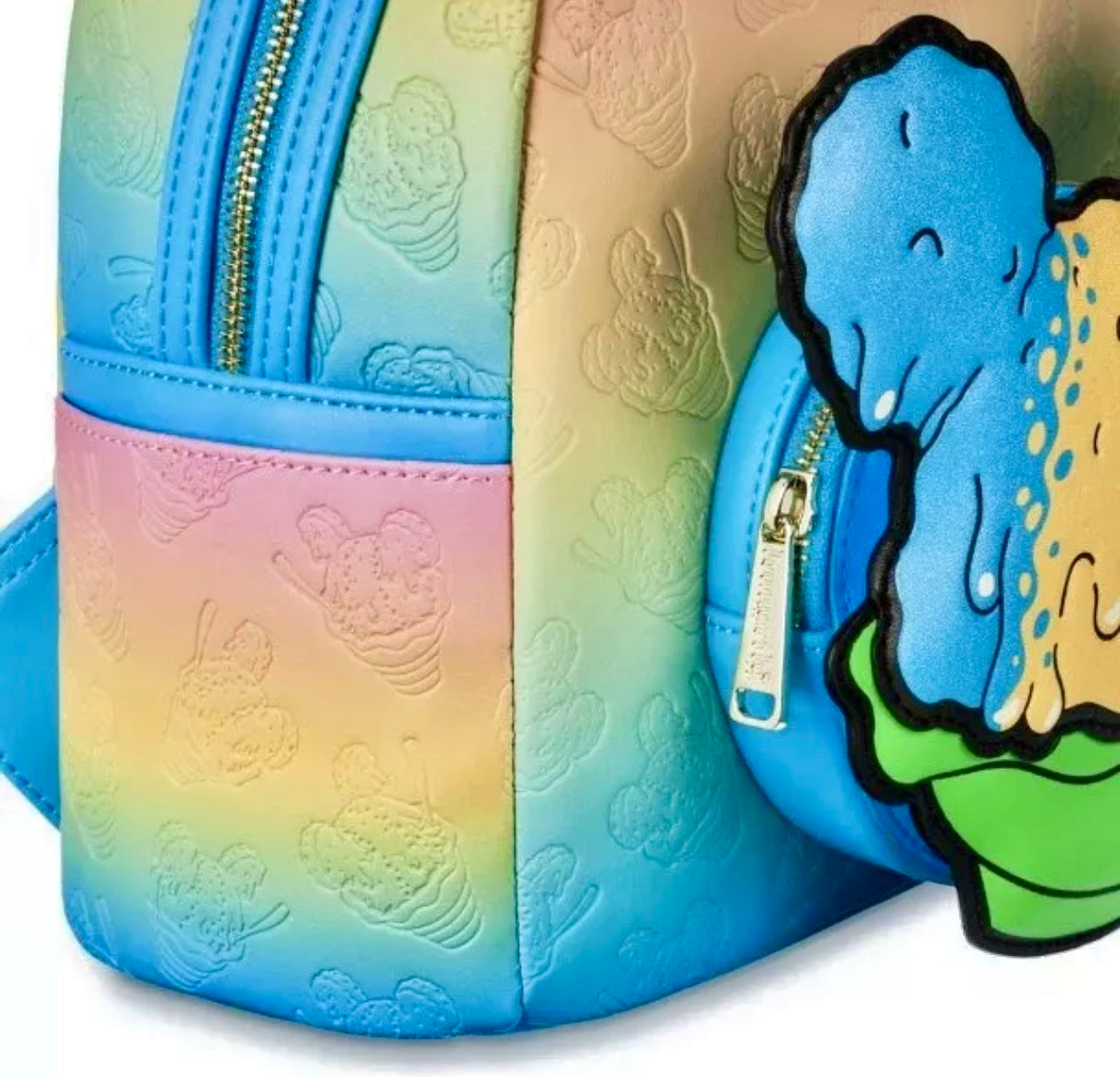 Disney Parks Loungefly Shaved Ice Eats Mickey Mouse Mini Backpack Blue Green