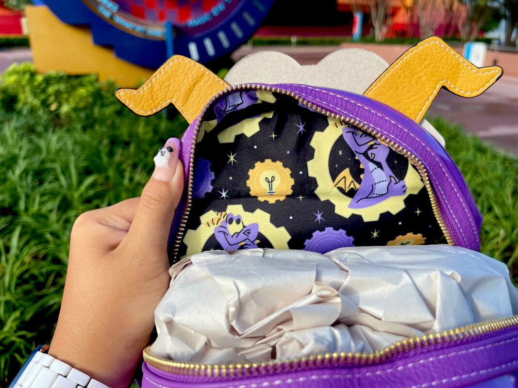 disney figment mini backpack Disney Parks Epcot Spark Of Imagination Purple Figment Wings Loungefly – mouse secrets