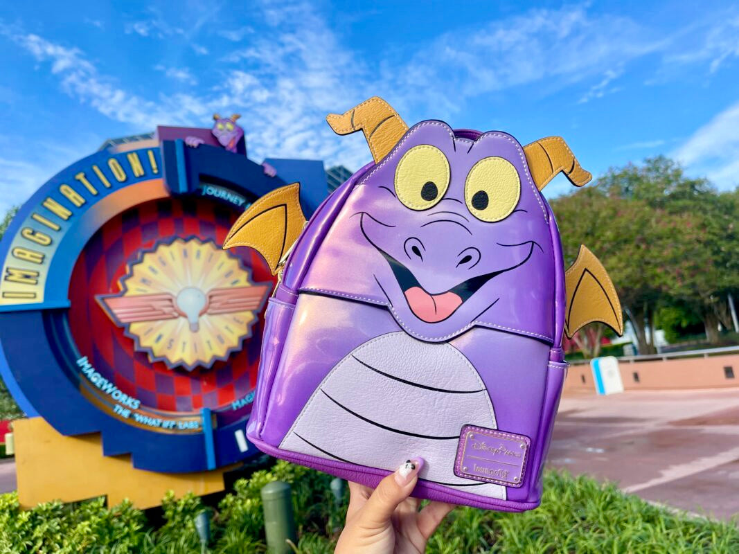 Disney Parks Epcot Spark Of Imagination Purple Figment Wings Loungefly Bag 2023