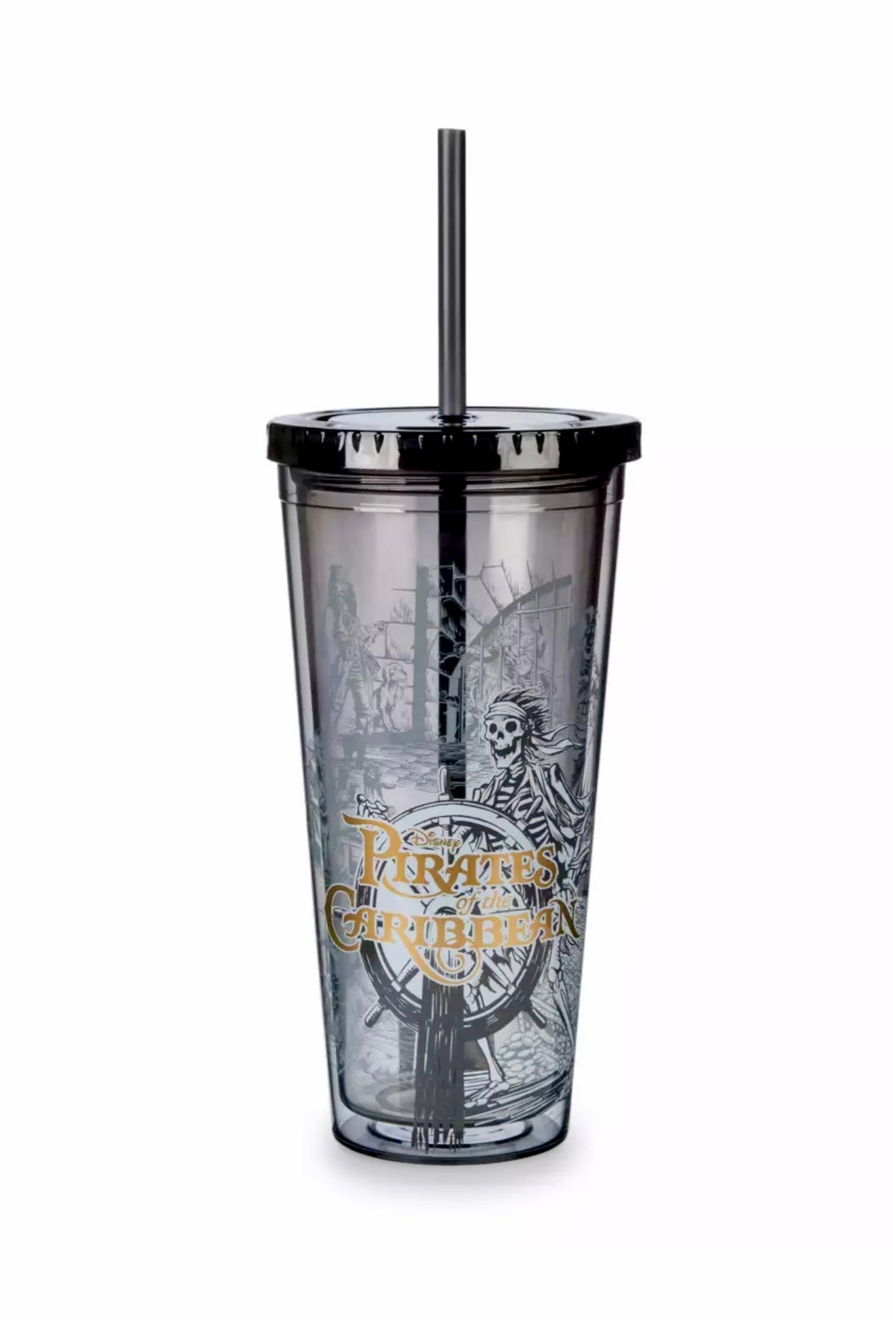 Disney Parks Pirates of the Caribbean Tumbler with Straw