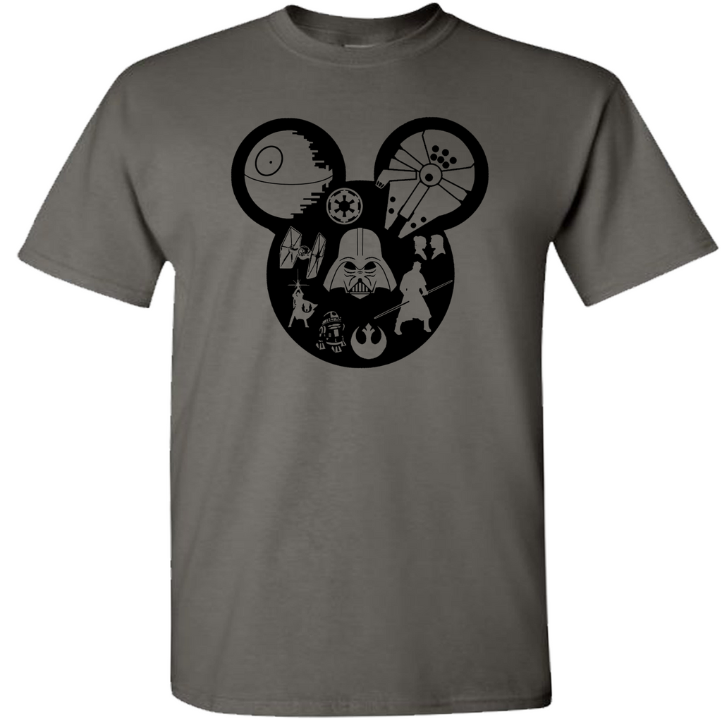 Mickey Mouse with Darth Vader who's your daddy Strar Wars shirt