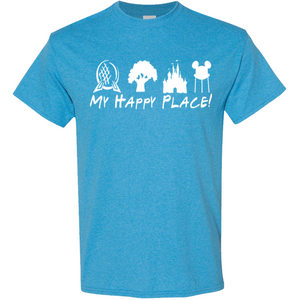 My Happy Place Shirt, Disney Vacation Shirt, Disney Matching Shirts, Disney World Shirt, Disney Family Vacation Tee Shirts