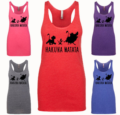 Disney matching shirts - Hakuna Matata Shirt - Lion King Racerback - Disney vacation shirts