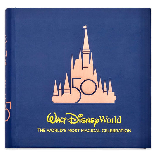 Disney World 50th Anniversary Cinderella Castle Photo Album With Pen