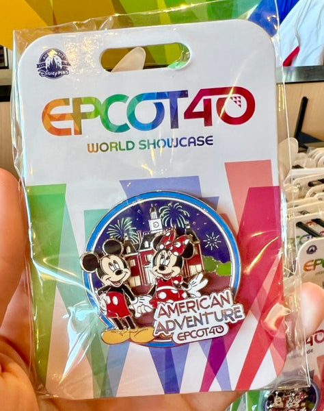 Disney Parks 2022 Epcot 40th World Showcase American Adventure Pin Mickey Minnie