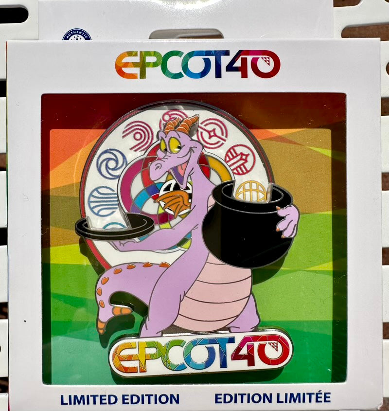 Disney Parks 2022 Epcot 40th Anniversary Figment Mini Jumbo LE Pin