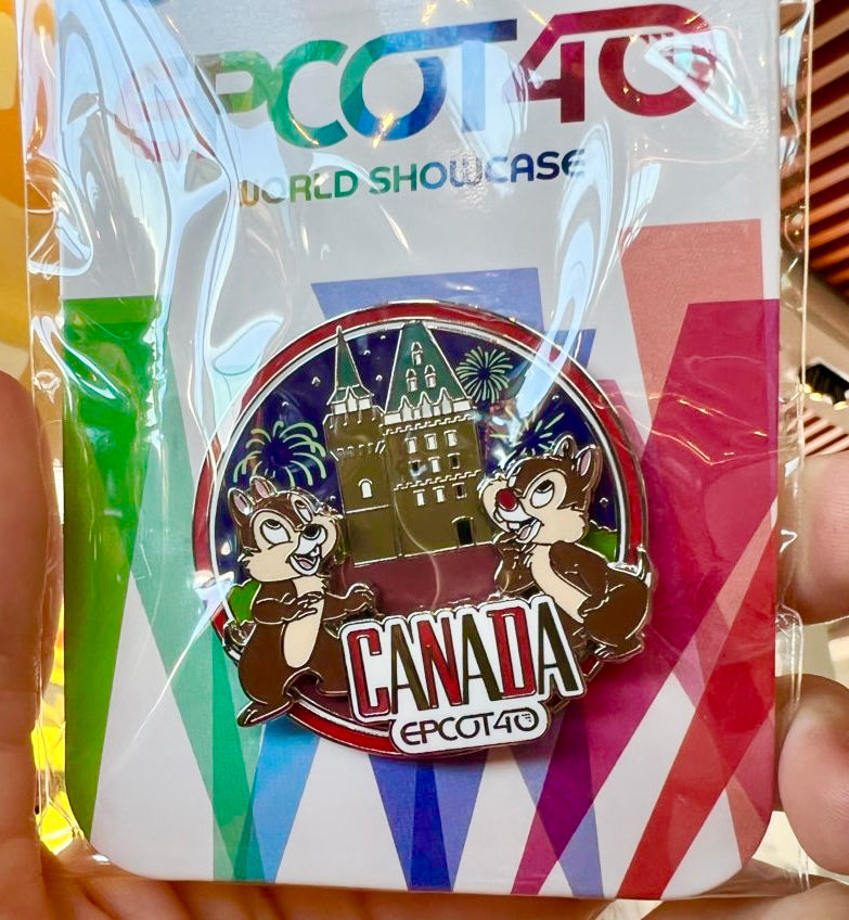 Disney Parks 2022 Epcot 40th World Showcase Canada Pavilion Pin Chip & Dale