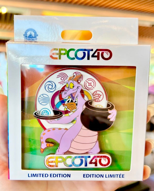 Disney Parks 2022 Epcot 40th Anniversary Figment Mini Jumbo LE Pin