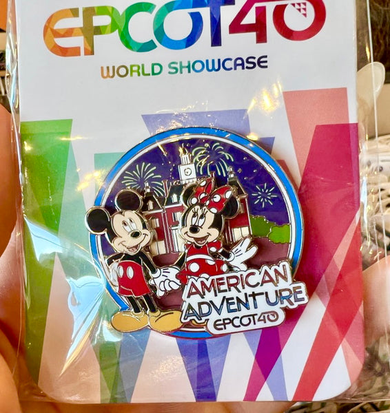 Disney Parks 2022 Epcot 40th World Showcase American Adventure Pin Mickey Minnie