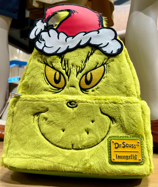 2022 Universal Studios Dr Seuss Grinch Christmas Loungefly Backpack Plush