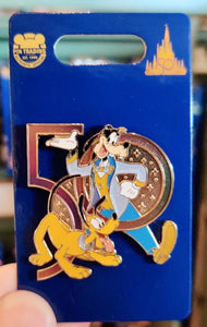 Disney 50th Anniversary Goofy and Pluto Walt Disney World 2021 Pin