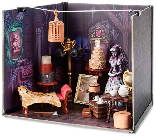 Disney Parks Haunted Mansion Diorama Attic The Bride Miniature Scene 32 pieces