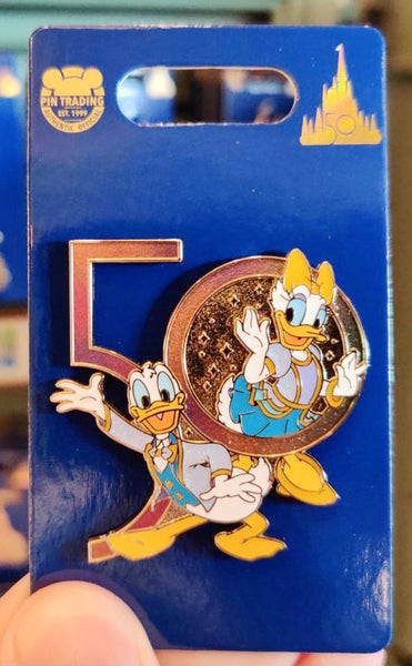Disney 50th Anniversary Donald and Daisy Walt Disney World 2021 Pin