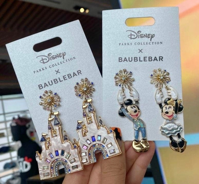 Walt Disney World 50th Anniversary Mickey and Minnie Earrings by BaubleBar 2021