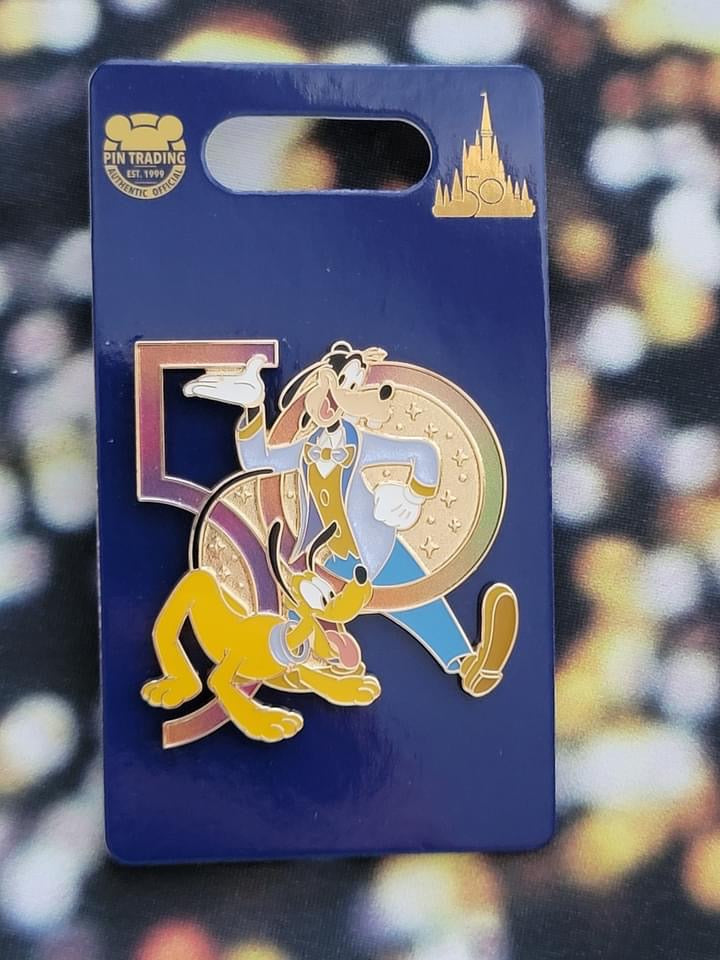 Disney 50th Anniversary Goofy and Pluto Walt Disney World 2021 Pin