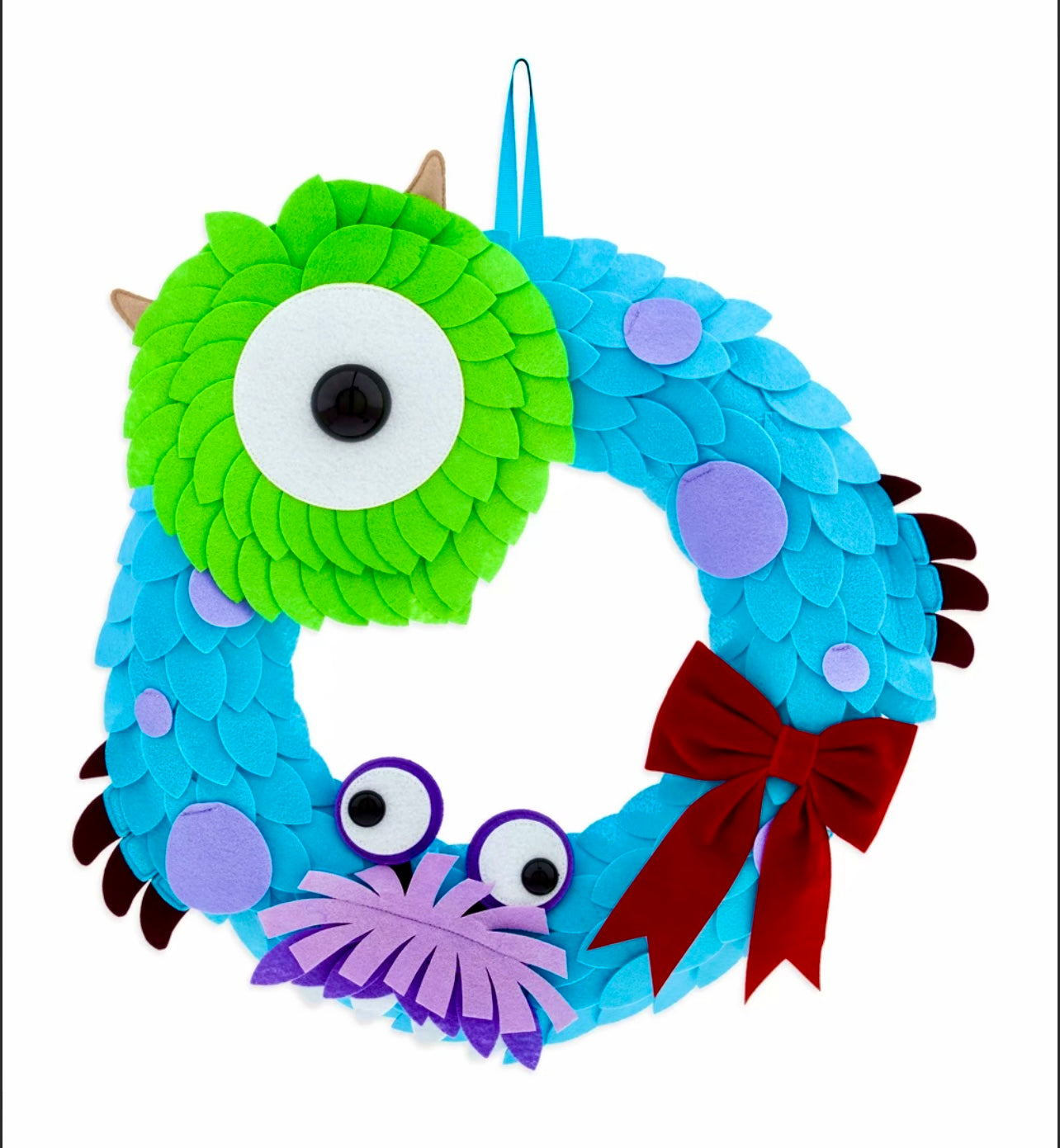 Disney Parks Monsters Inc MU Christmas Holiday Door Wreath