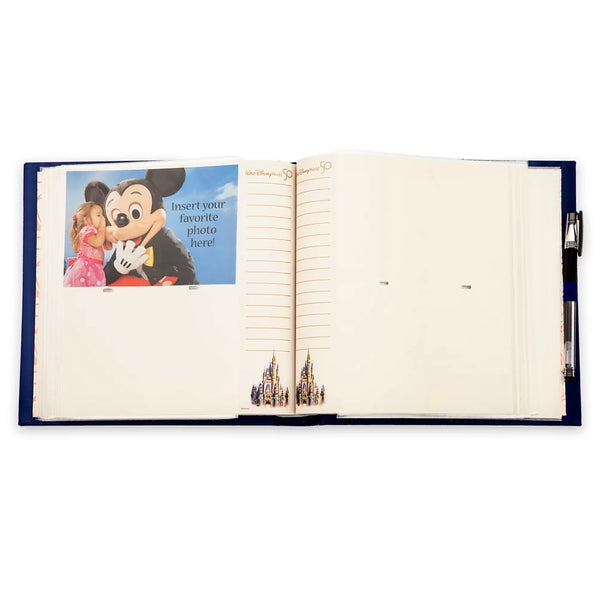 Disney World 50th Anniversary Cinderella Castle Photo Album With Pen