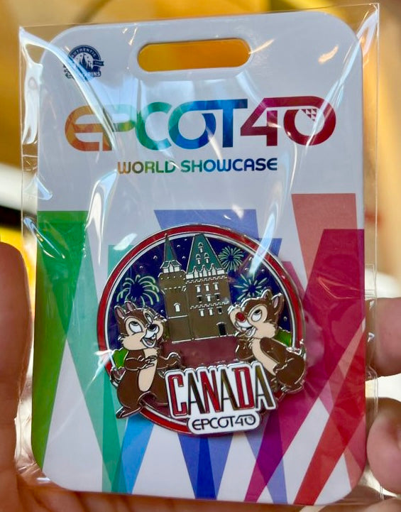 Disney Parks 2022 Epcot 40th World Showcase Canada Pavilion Pin Chip & Dale