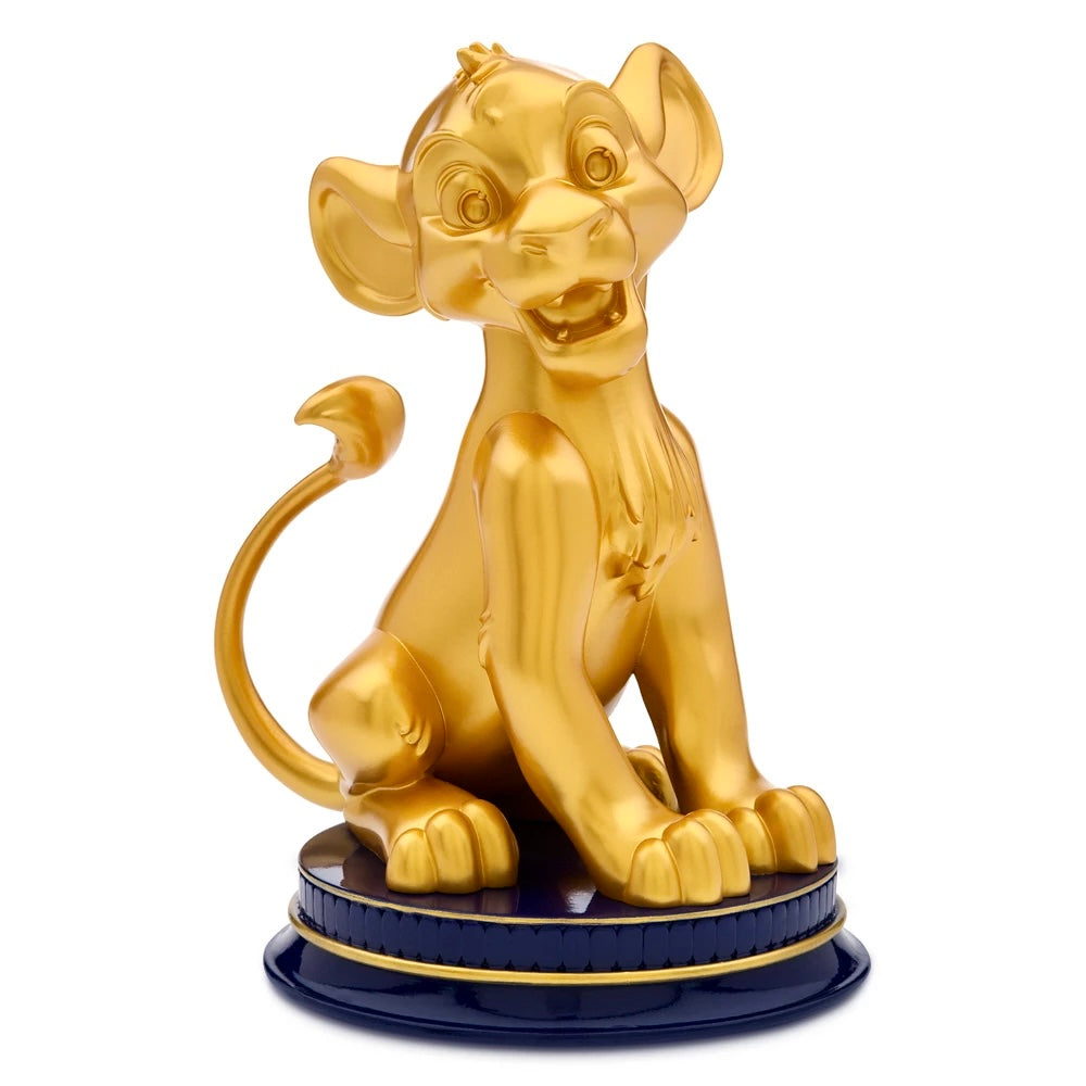 Disney World 50th Anniversary Lion King Simba Gold Statue Figurine