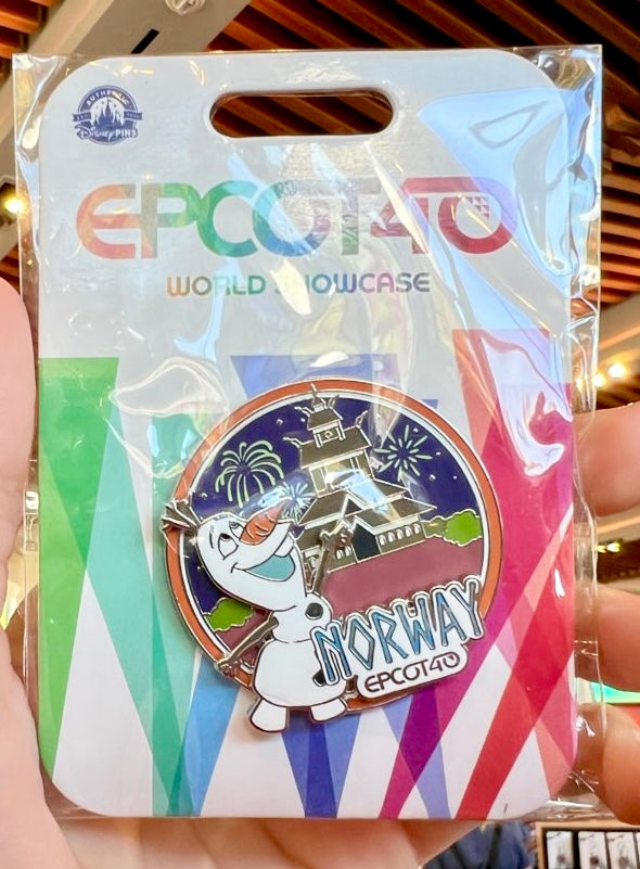 Disney Parks 2022 Epcot 40th World Showcase Norway Pavilion Pin Olaf