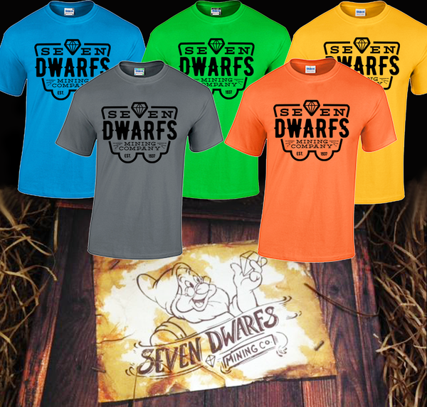Seven Dwarfs Tee Shirt, Snow White Shirt, Grumpy Tee Shirt, Dopey T Shirt, Disney Matching Shirt, Sneezy Shirt, Happy Shirt, Mine Train