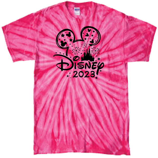 Disney Vacation Shirt 2023, New Disney Tie Dye Shirt, Disney World Matching Shirt, Disneyland Tie Dye