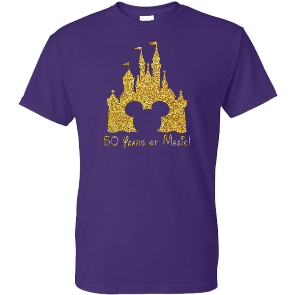 50th Anniversary Disney World T Shirt, Disney 50th Anniversary Shirts, Disney Matching Tee Shirts, Disney Castle Shirt, Screen Printed