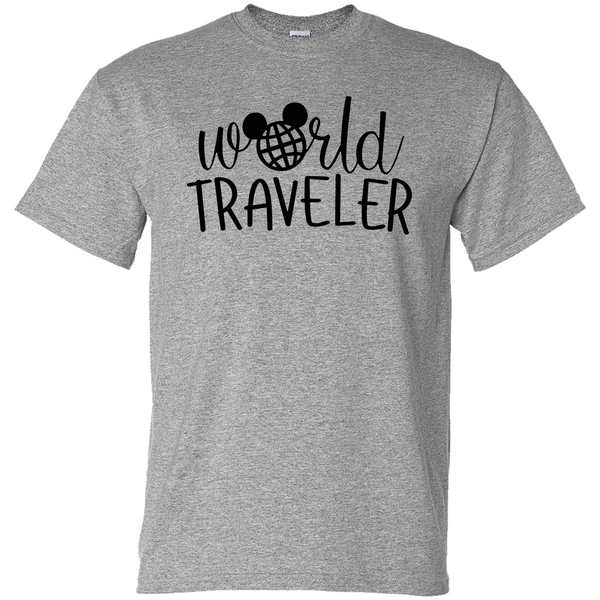 World Traveler T-Shirt, World Traveler Tee Shirt, Disney Matching Shirts, Disney Vacation T-Shirts, Disney World Family Vacation T-Shirt
