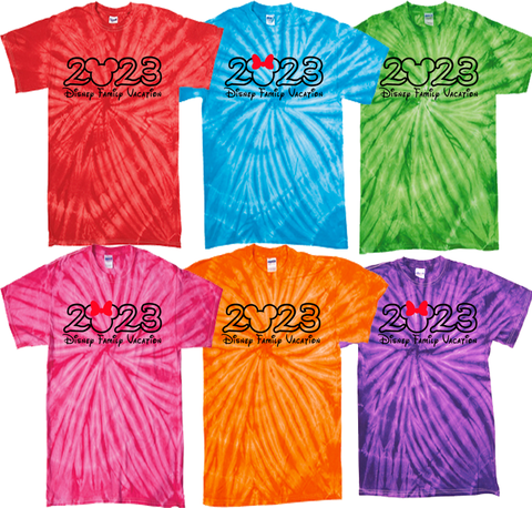 Disney Matching Shirts, Disney 2023 Matching Tie Dye Shirt, Disney World Shirt, Free Personalization